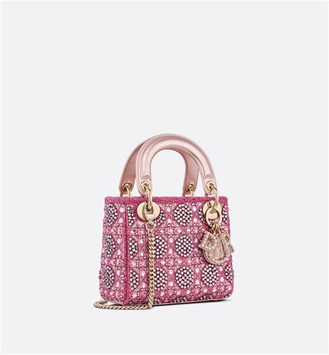 lady dior mini pink pearl|mini Lady Dior velvet bag.